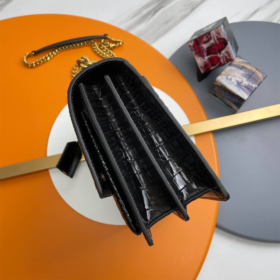 YSL Crocodile-embossed leather SUNSET Medium