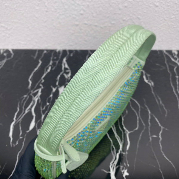 Pra*a satin mini-bag with artificial crystals