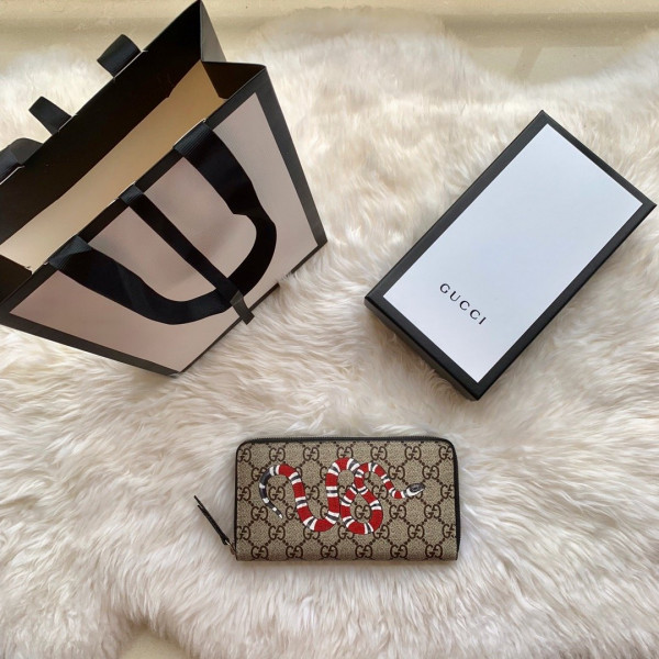 G*u*i bee print gg zip around wallet