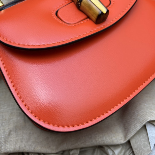 G*u*i mini top handle bag with bamboo