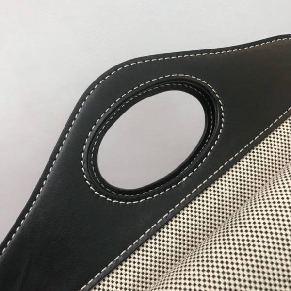 B**rry mini two-tone canvas and leather pocket bag