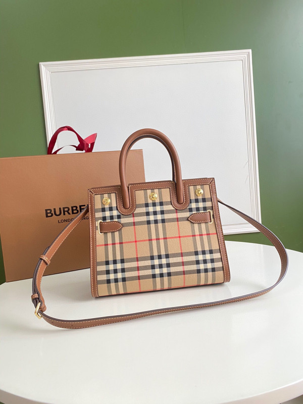 B**rry mini vintage check two-handle title bag