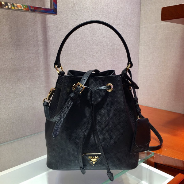 Pra*a saffiano leather bucket bag