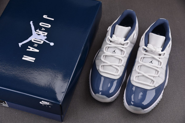 AIR JORDAN 11 LOW RETRO WHITE MIDNIGHT NAVY | FV5104-104