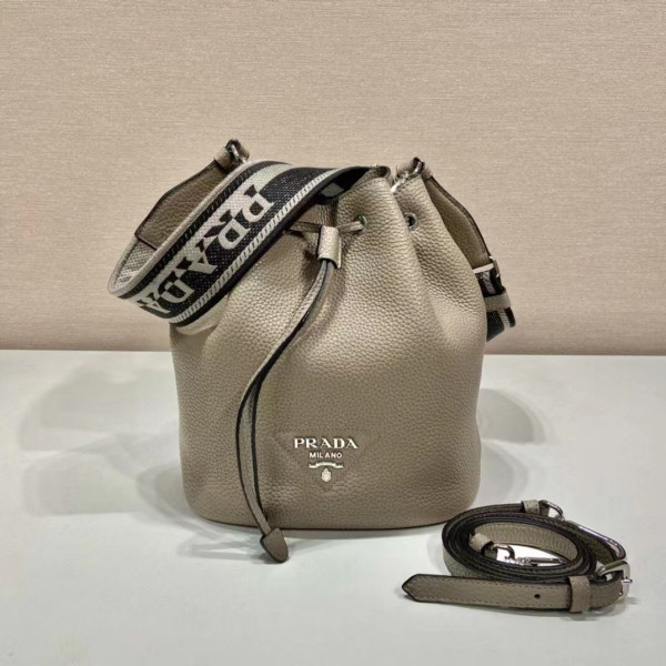 Pra*a leather bucket bag