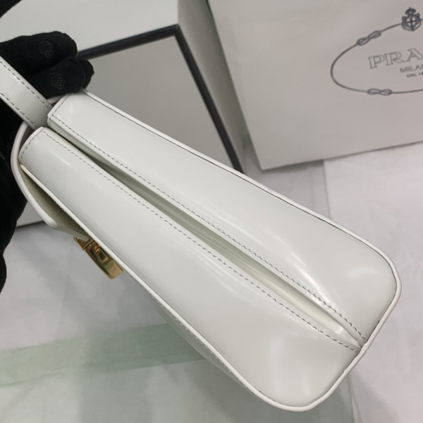 Pra*a medium brushed leather handbag