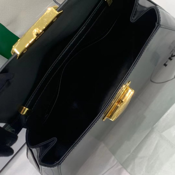 Pra*a medium brushed leather handbag