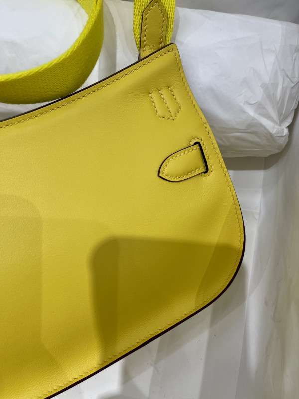 H**mes jypsiere mini bag in swift leather gris meyer