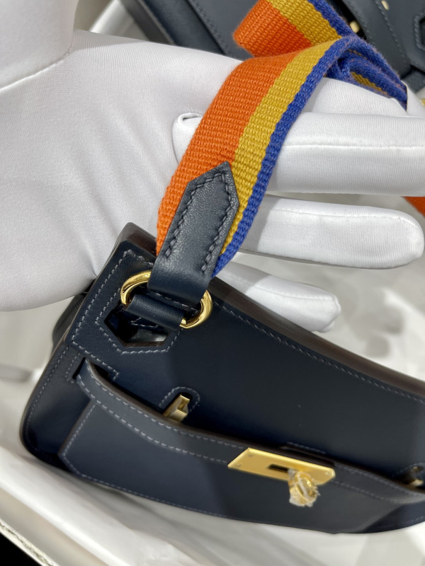 H**mes jypsiere mini bag in swift leather gris meyer