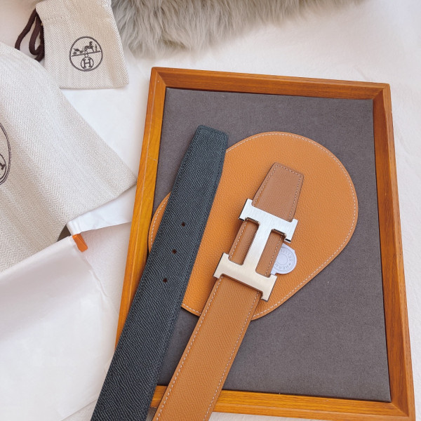 H**mes belt-silver/gold