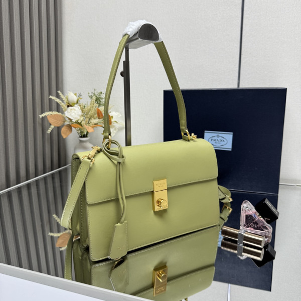 Pra*a soft sound medium leather shoulder bag