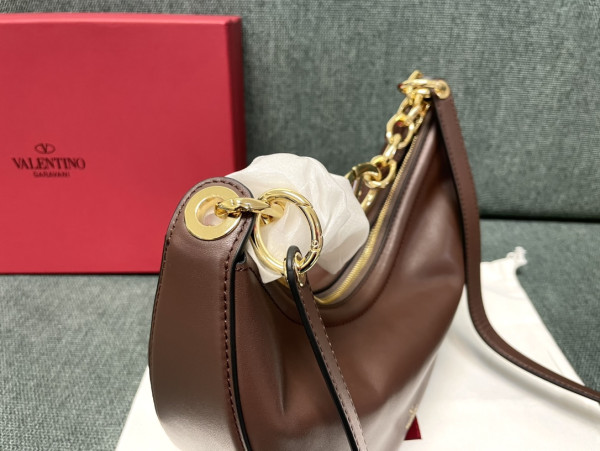 VALENTINO Small Vlogo Moon Hobo Bag - 29*23*11CM